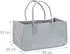 Relaxdays Kaminholztasche aus Filz, grau, 25x25x50cm, 2er-Set