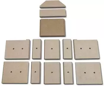 kaminXpert Feuerraumauskleidung für Fireplace Frankfurt Kaminofen, Vermiculite, 13-teilig