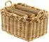 kobolo Kubu Natural Kaminholzkorb rechteckig, Rattan mit Jute
