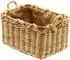 kobolo Kubu Natural Kaminholzkorb rechteckig, Rattan mit Jute
