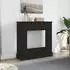 vidaXL Kaminumrandung schwarze Eichen-Optik 90x30x90cm Holzwerkstoff (865984)
