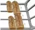 QUICK STAR Kaminholzregal Aluminium 143x70x145cm mit Wetterschutz, 1,4m³ (47458)