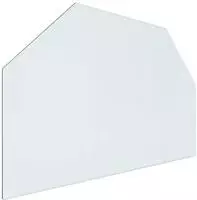 vidaXL Feuerstelle Glasplatte Transparent 80 x 50 cm Glas
