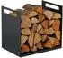 Relaxdays Kaminholzregal Metall 40x30x35cm, schwarz (10051692_46)