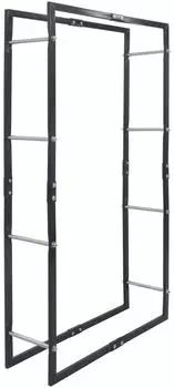 vidaXL Brennholzregal 80&times;25&times;150cm Stahl, schwarz (286289)