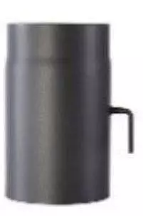 Kamino Flam Ofenrohr mit Drosselklappe 150x250mm, 2mm, gussgrau (331884)