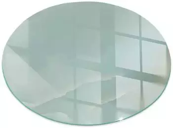Tulup Kaminbodenplatte Sicherheitsglas zartes Marmormuster rund &Oslash;50cm (010010780110000282871)