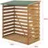 en.casa Kaminholzregal Tannenholz mit Dach 123x116x64cm