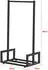 en.casa Kaminholzregal 'Thisted' Metall schwarz 50x35x95cm