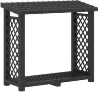 vidaXL Brennholzregal 114 x 46 x 101 cm PP Anthrazit