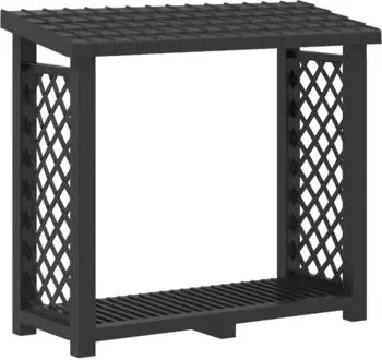 vidaXL Brennholzregal 114x46x101cm PP anthrazit (42041757)