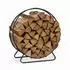 Relaxdays Kaminholzregal rund, Stahl, schwarz, 65x61x26cm, 30kg (10028773)