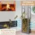 LAWA Living and Lifestyle Kaminholzregal Metall verzinkt 40x25x150cm, silber