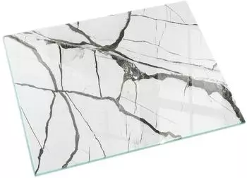 Tulup Kaminofen-Glasbodenplatte Marmorader-Muster 60x40cm (010010780010000281896)