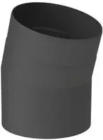Jeremias Ofenrohr/Winkel 30&deg; ohne Reinigungs&ouml;ffnung | schwarz | &Oslash;150mm