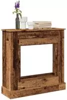 vidaXL Kaminumrandung Altholz-Optik 90x30x90 cm Holzwerkstoff