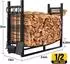 LuxusKollektion Kaminholzregal mit 4 Werkzeugen, 90x78x33cm, schwarz