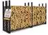 LAWA Living and Lifestyle Kaminholzregal außen, verzinktes Metall, 2er-Set, 223×115×50cm, mit Abdeckplane