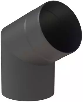 Jeremias Ofenrohr-Winkel 60° ohne Reinigungsöffnung, schwarz, Ø150mm (FERRO1408150)