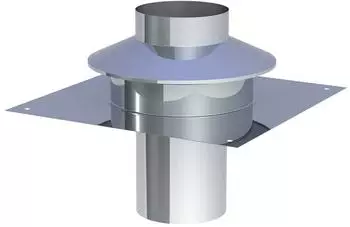 Jeremias EW-FU Universalkopfabdeckung mit Ringspalthinterlüftung und Wetterkragen, einwandig, 120mm (FU130120)