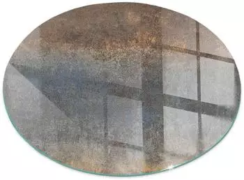 Tulup Kaminschutzplatte aus Glas, abstraktes Strukturmuster, rund Ø50cm (010010780110000020229)