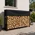 CLP Meriden Kaminholzständer 200x25x115cm, Stahl verzinkt mit Abdeckung (327703)