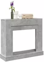 vidaXL Kaminumrandung Betongrau 100x30x87,5 cm Holzwerkstoff