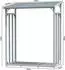 QUICK STAR Kaminholzregal Pro Außen Aluminium 130x70x185cm, 3,2m³, mit Wetterschutz (47489)