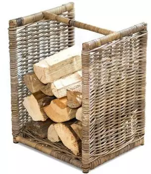 Westmann Kaminholzkorb Costa Rattan, natur, 40x36x50cm