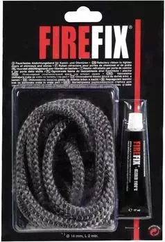FireFix Keramikkordel Ofendichtung &Oslash;14mm, 200cm mit Spezialkleber