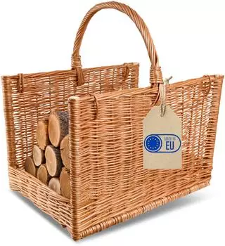 Creative Home Kaminholzkorb Rattan, rechteckig, braun, 50x34x50cm