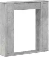 vidaXL Kaminumrandung Betongrau 100 x 20 x 100 cm Holzwerkstoff