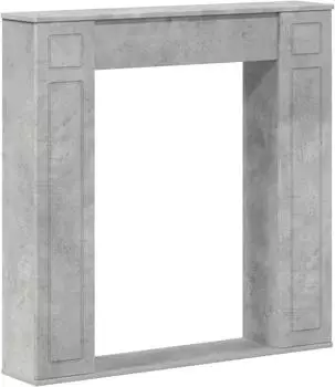 vidaXL Kaminumrandung Holzwerkstoff betongrau 100x20x100cm (8006618)