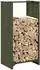 vidaXL Brennholzregal olivgrün 40x30x80cm, kaltgewalzter Stahl (864234)