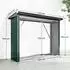 Outsunny Kaminholzregal mit Pultdach, Metall, grün, 213x66,5x150cm (84H-422V01GN)