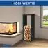 DanDiBo Kaminholzregal für Innen, Metall, schwarz (96600)