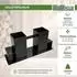 Baumarktplus Holzstapelhilfe 4er-Set, lackierter Stahl, schwarz (42030901)
