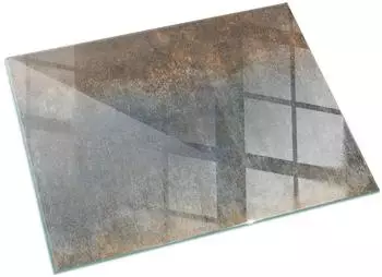 Tulup Kamin Glasbodenplatte abstraktes Strukturmuster 60x40cm (010010780010000020229)