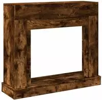 vidaXL Kaminumrandung R&auml;uchereiche 100x30x87,5 cm Holzwerkstoff