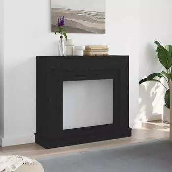 vidaXL Kaminsims Holzwerkstoff schwarze Eiche 100x30x87,5 cm (865981)