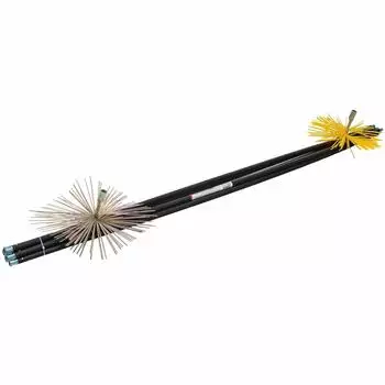 Werkapro Schornsteinreiniger-Set 7m, 5 Stangen, 2 Bürsten (10905)