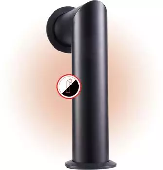 Kaminio Ofenrohr Max mit Rosette, schwarz, Metall (FP01-BK)