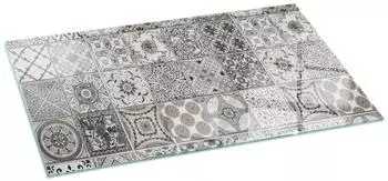 Tulup Glasbodenplatte Kaminofen dekoratives Fliesenmuster 120x60cm (010010780180000007834)