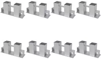 vidaXL Brennholzstapelhilfen 8 Stk., Stahl, silber (278714)