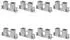 vidaXL Brennholzstapelhilfen 8 Stk., Stahl, silber (278714)