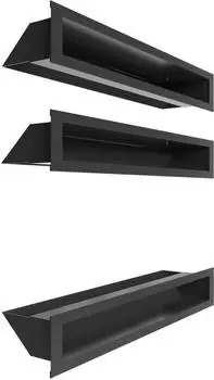 Kratki LUFT Lüftungsgitter-Set 3x für Kamin mit geradem Glas (ZESTAW/LUFT/9/60/45S/C/3)