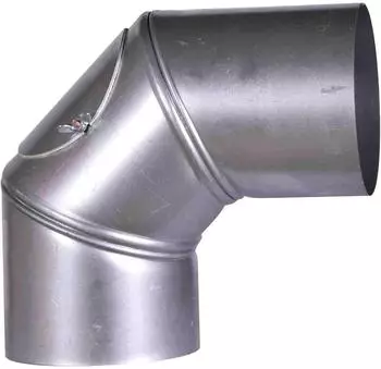FireFix Ofenrohrbogen 90&deg; drehbar mit T&uuml;r &Oslash;100mm