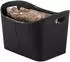 Relaxdays Kaminholzkorb Kunstleder oval, XL, schwarz (10028790_60)