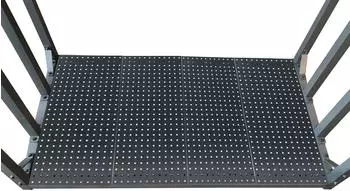 QUICK STAR Einlegeboden 69x43cm Lochblech f&uuml;r Kaminholzregale, 4er-Set