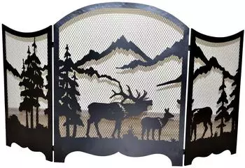M&ouml;bel direkt online Kaminparavent Rosalie, Metall, schwarz (099-411)
